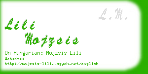 lili mojzsis business card